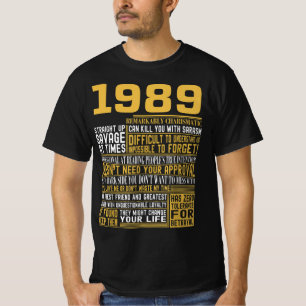 Camiseta Melhor Nascer em 1989 Facts for Mens, Womens, Bday