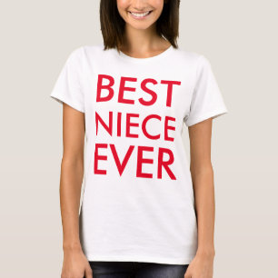 Camiseta Melhor Niece Nunca Moderna e Elegante Minimalista