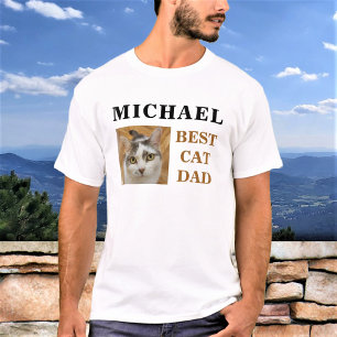 Camiseta Melhor Nome Personalizado de Fotografia do Pai Cat