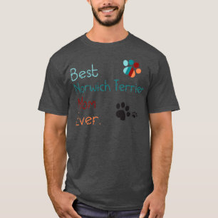 Camiseta MELHOR Norwich Terrier MOM EVER eu te amo Norwich