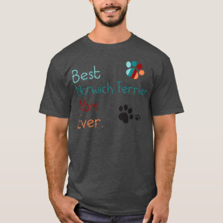 Camiseta MELHOR Norwich Terrier MOM EVER eu te amo Norwich