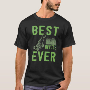 Camiseta Melhor Office Ever Lawn Mower Gardener Landscaper 