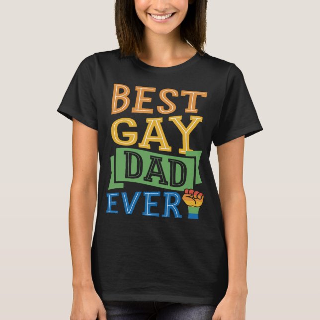 Camiseta Melhor Orgulho gay de Gay de Pai de Filha (Frente)