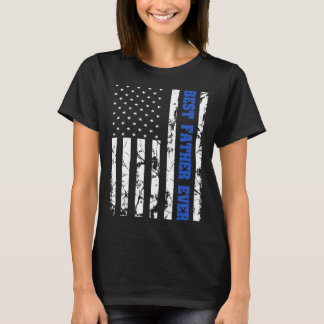 Camiseta Melhor Padre Alguma Vez Nos EUA Vintage Flag Pais