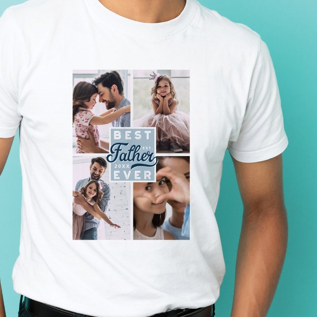Camiseta Melhor Padre Alguma Vez Personalizado Quatro Colag (Criador carregado)