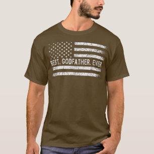 Camiseta Melhor Padrinho Da América Bandeira Presente Para