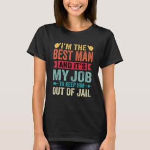 Camiseta Melhor Padrinho de casamento de Casamento de Homem