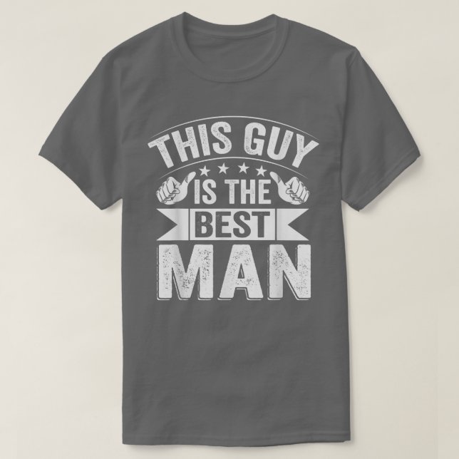 Camiseta Melhor Padrinho de casamento De Casamento Homem So (Frente do Design)