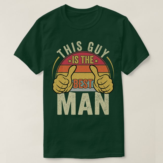 Camiseta Melhor Padrinho de casamento De Casamento Homem So (Frente do Design)