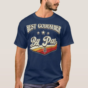 Camiseta Melhor Padrinho De Longe Homens Vintage Retro Deco