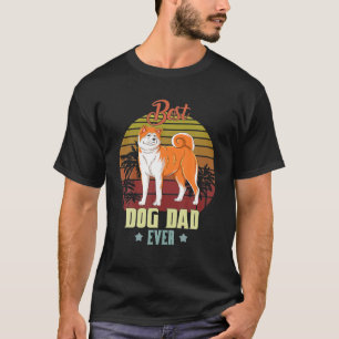 Camiseta Melhor Pai Akita de Todos os Tempos Presentes para