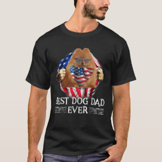 Camiseta Melhor Pai Alemão Spitz - Bandeira Americana No Di