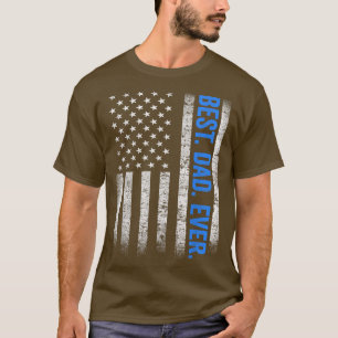 Camiseta Melhor Pai Alguma Vez Mostra Bandeira Americana Of