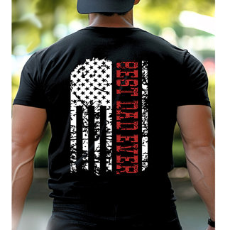 Camiseta Melhor Pai Alguma Vez Vintage Bandeira do Dia dos 