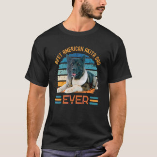 Camiseta Melhor Pai Americano Akita Já Dia de os pais Cacho