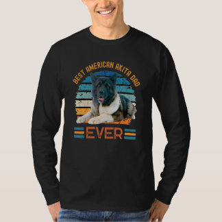 Camiseta Melhor Pai Americano Akita Já Dia de os pais Cacho