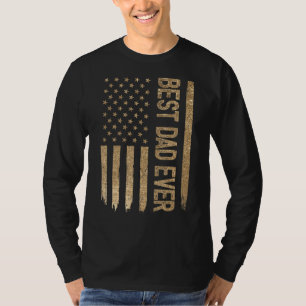 Camiseta Melhor Pai Americano Bandeira Camo Pai
