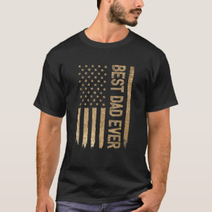 Camiseta Melhor Pai Americano Bandeira Camo Pai