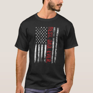 Camiseta Melhor Pai Americano Bandeira Patriótica Fath