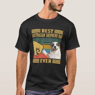 Camiseta Melhor Pai Australiano De Pastores Nunca Vintage P