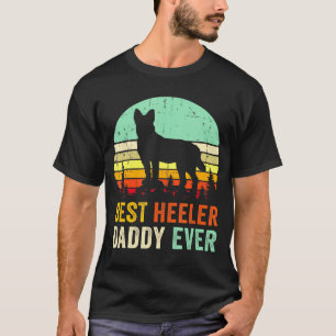 Camiseta Melhor Pai Azul De Cão - Bovinos Australianos
