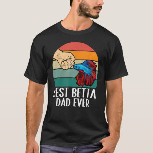 Camiseta Melhor Pai Betta de Peixes Correspondência de Aquá