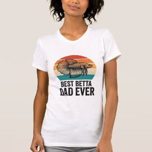 Camiseta Melhor Pai Betta de Todos os Tempos Design de Peix