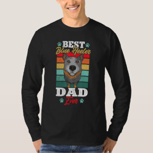 Camiseta Melhor pai Blue Heeler homem de sempre Australiano
