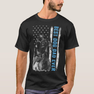 Camiseta Melhor Pai Boxer Nunca Vintage Pai Americano Flag