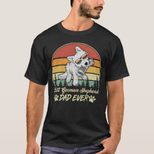 Camiseta Melhor Pai Branco Alguma Vez German shepherd De Ca