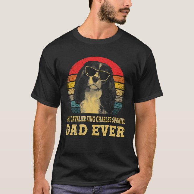 Camiseta Melhor Pai Cavalier King Charles Spaniel Nunca Ret (Frente)
