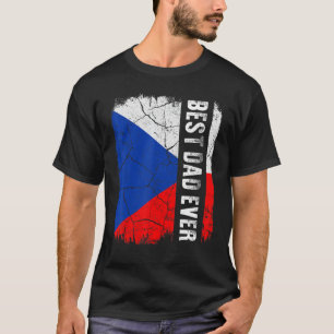 Camiseta Melhor Pai Checo de Bandeira da República Tcheca D