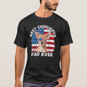 Camiseta Melhor Pai Chihuahua Homens Marrom Chiwawa Cão Ame