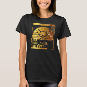Camiseta Melhor Pai Chihuahua pai de cachorro para homens C