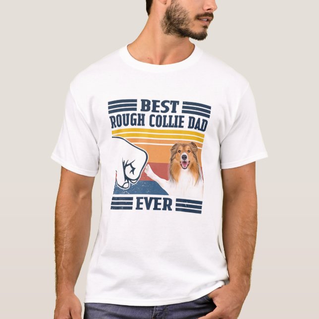 Camiseta Melhor Pai Collie Combustível De Cachorro Engraçad (Frente)