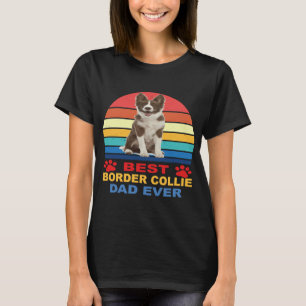 Camiseta Melhor Pai Collie de Borda Alguma Vez