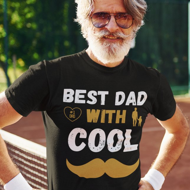 Camiseta Melhor Pai com bigode Legal (Criador carregado)