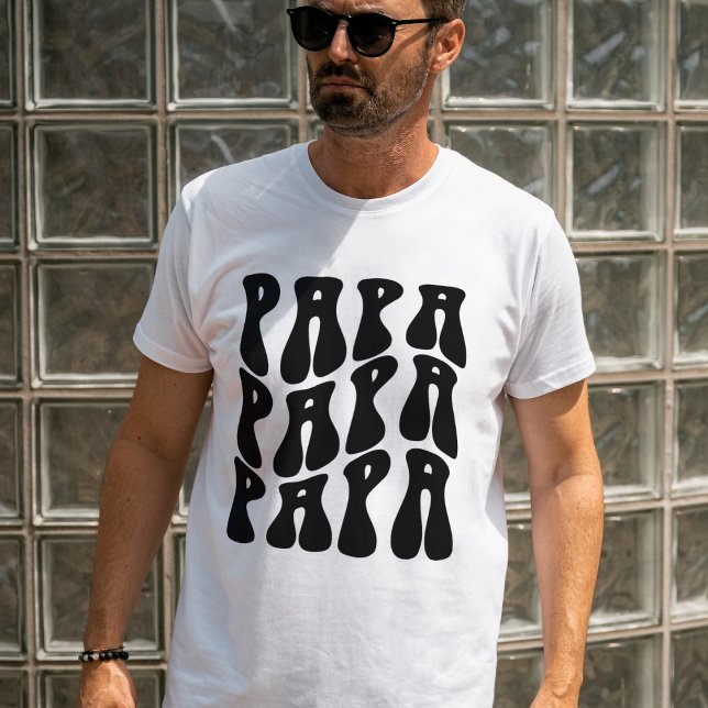 Camiseta Melhor Pai com Onda Retroativa - Engraçado Present (Criador carregado)