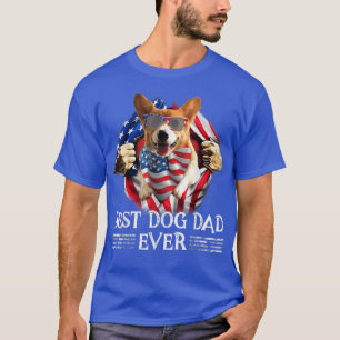 Camiseta Melhor Pai Corgi De Bandeira Americana Em 4 De Jul