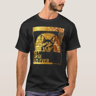 Camiseta Melhor Pai Corgi de Todos os Tempos papai de cacho