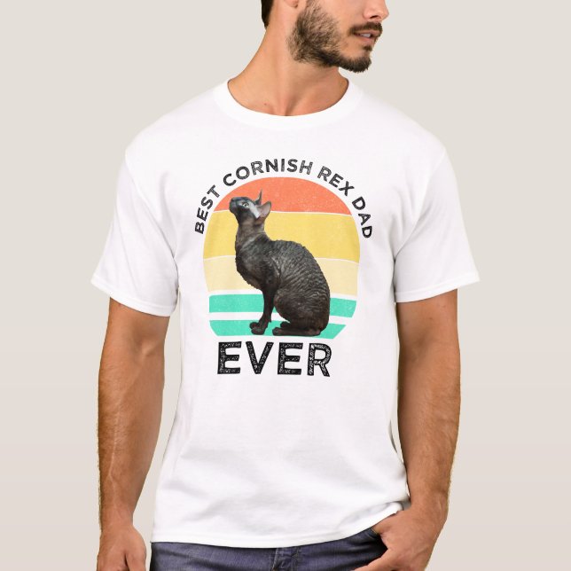 Camiseta Melhor Pai Cornish Rex de Todos (Frente)