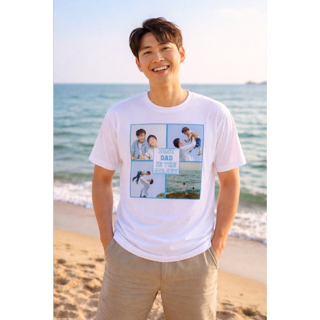 Camiseta Melhor Pai da Galáxia Foto Personalizada (Criador carregado)
