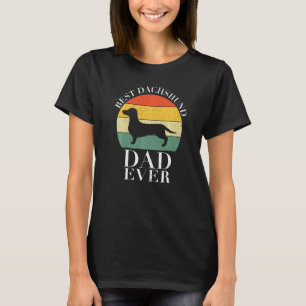 Camiseta Melhor Pai Dachshund Do Mens Nunca Vintage Doxie W