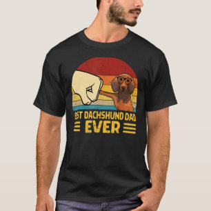 Camiseta Melhor Pai Dachshund Nunca Vintage Doxie Pai Wiene