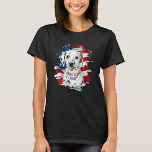 Camiseta Melhor Pai Dalmático Alguma Vez Americano Gelado D