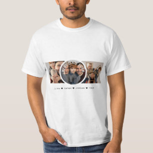 Camiseta Melhor pai de 3 Dias de os pais de Colagem de Foto
