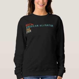 Camiseta Melhor Pai De Alligador Americano Alguma Vez Retro