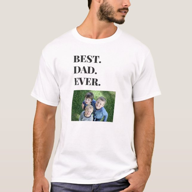 Camiseta Melhor Pai De Aniversário Que Já Crianças Fotograf (Frente)