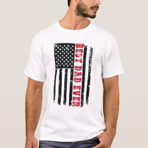 Camiseta Melhor Pai De Bandeira Americana Patriótica - T Go