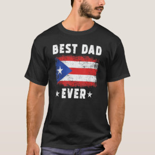 Camiseta Melhor Pai De Bandeira De Porto Rico